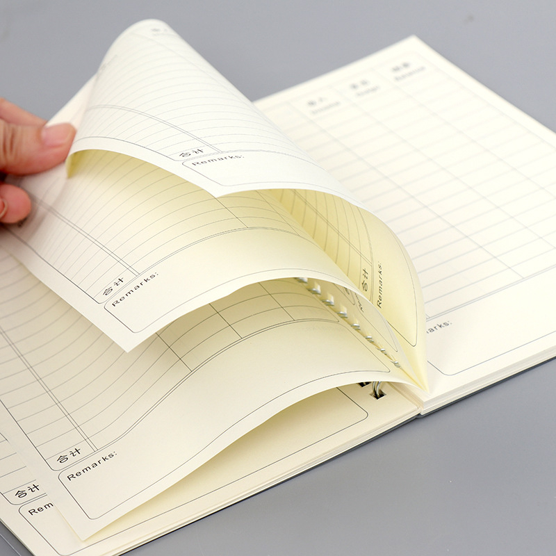 Carnet de contabilitate — Zhongke, copertă din piele artificială, legare cu foi detașabile, hârtie de scris, stil creativ