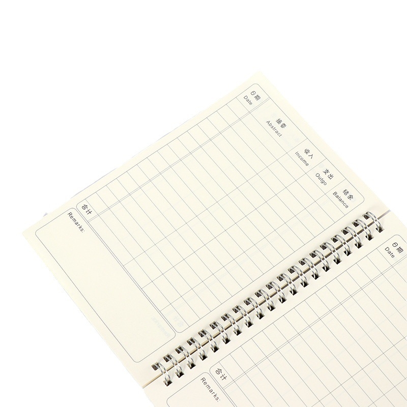 Carnet de contabilitate — Zhongke, copertă din piele artificială, legare cu foi detașabile, hârtie de scris, stil creativ