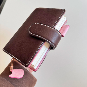 Caiet Vintage Berry Chocolate cu legare detașabilă, hârtie 75 g/m², 1–50 pagini, stil japonez/coreean