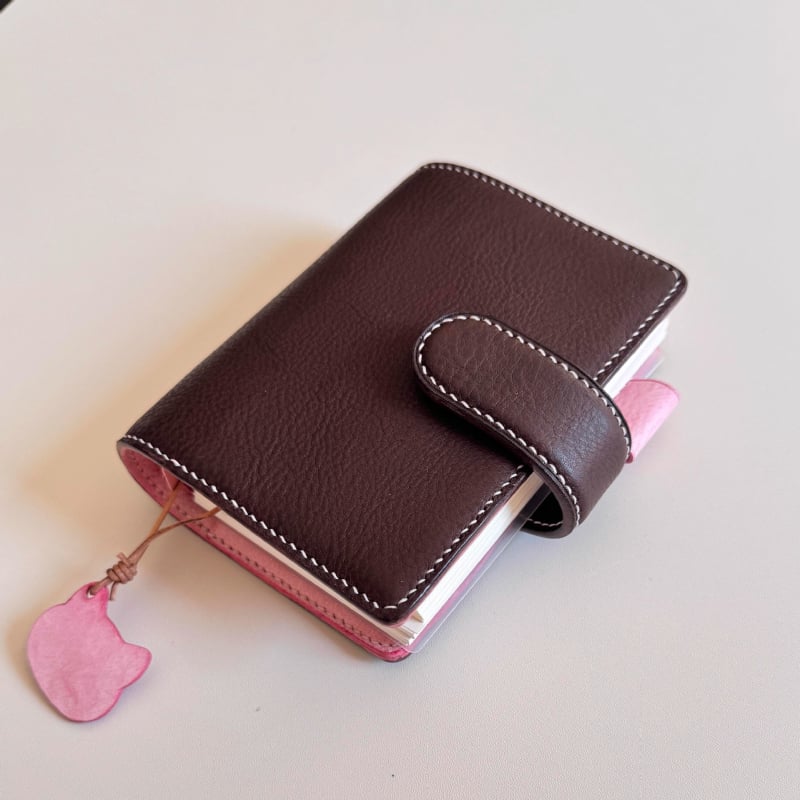 Caiet Vintage Berry Chocolate cu legare detașabilă, hârtie 75 g/m², 1–50 pagini, stil japonez/coreean