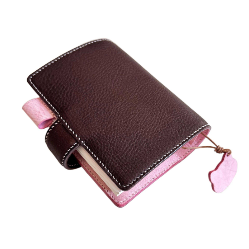 Caiet Vintage Berry Chocolate cu legare detașabilă, hârtie 75 g/m², 1–50 pagini, stil japonez/coreean