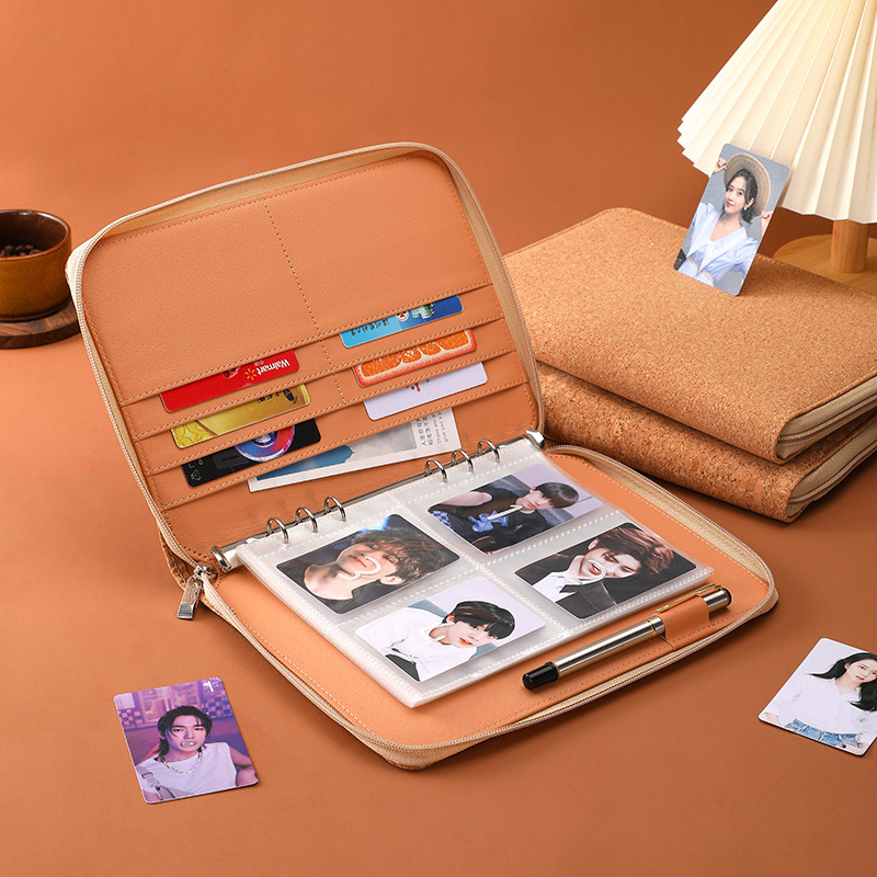 Caiet cu foi detașabile, cu fermoar, spațiu pentru fotografii și chitanțe, hârtie Dowling, 80 gsm, 50-100 pagini, imprimare logo disponibilă