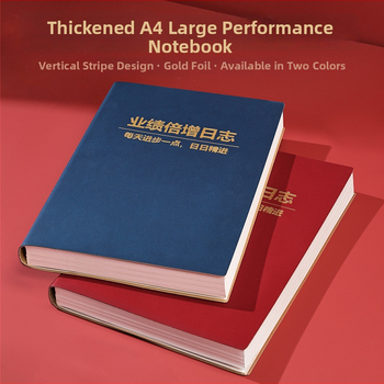 Caiet 18K cu copertă din piele sintetică, legare prin cusătură și lipire, hârtie 100 g/m², model 1601