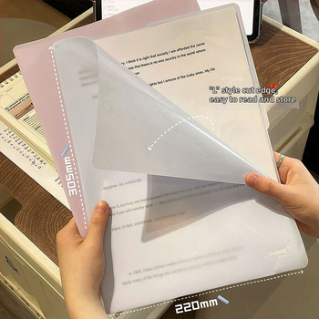 Dosar în formă L pentru A4, plastic, organizator multi-pagină, format A4, grosime placă 1 mm, lățime spate 220 mm