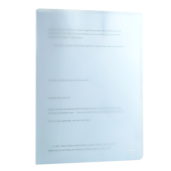 Dosar în formă L pentru A4, plastic, organizator multi-pagină, format A4, grosime placă 1 mm, lățime spate 220 mm