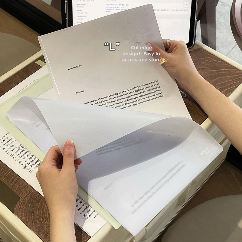 Dosar în formă L pentru A4, plastic, organizator multi-pagină, format A4, grosime placă 1 mm, lățime spate 220 mm