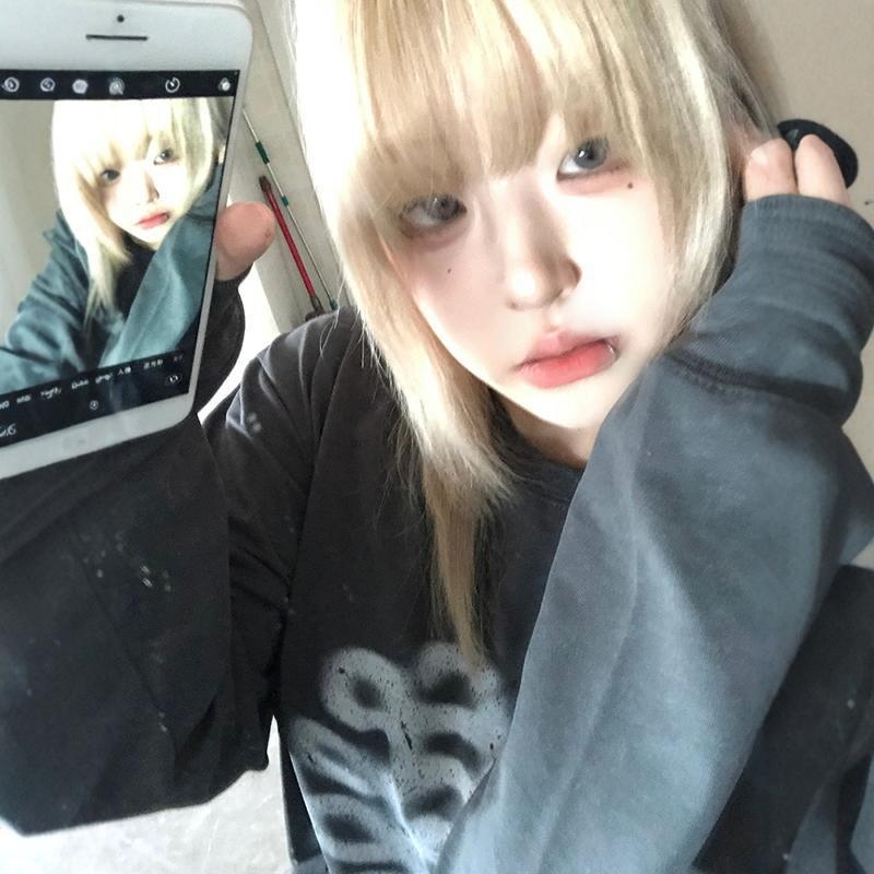 Perucă pentru femei, DM760, fibre rezistente la temperaturi înalte, breton, prelucrare mecanică