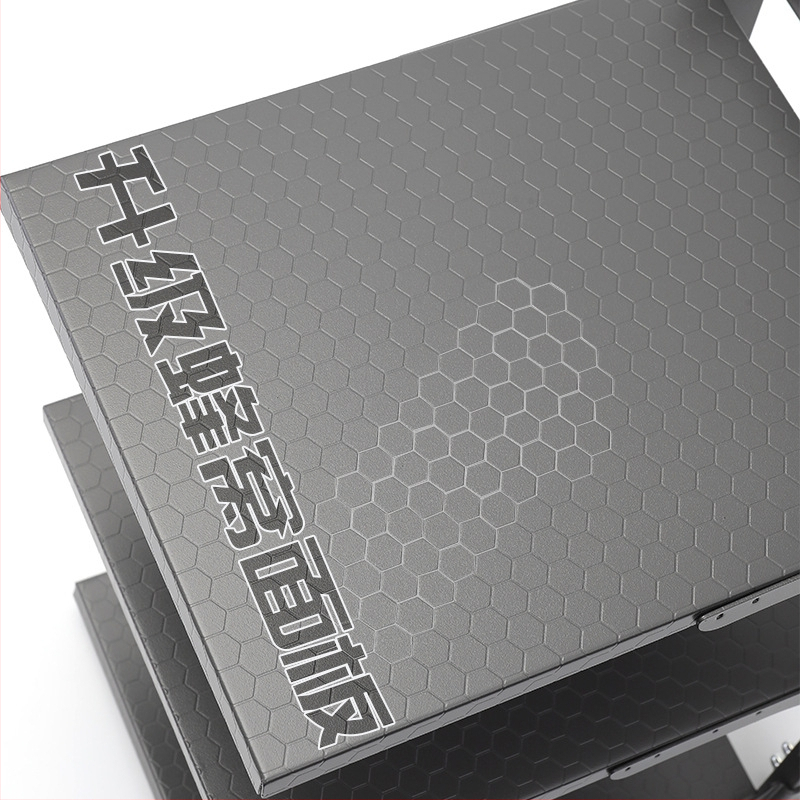 Raft de depozitare pliabil pentru blat de bucătărie cu spații pentru capace și boluri – multipurpose, portabil, fără montaj, oțel carbon