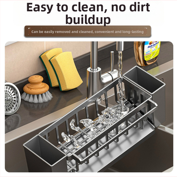 Raft plastic pentru prosoapele de bucătărie pe blat, cu design relocabil, multifuncțional, cu suport pentru bețișoare și raft de uscare