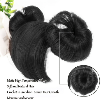 Perucă pentru copii cu breton (stil natural, fibre rezistente la căldură, pentru copii)