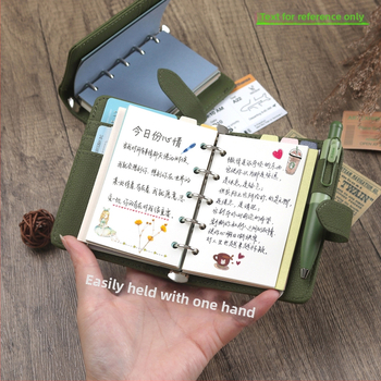 Caiet cu husă din piele sintetică, foi detașabile, hârtie din masă de lemn, design creativ