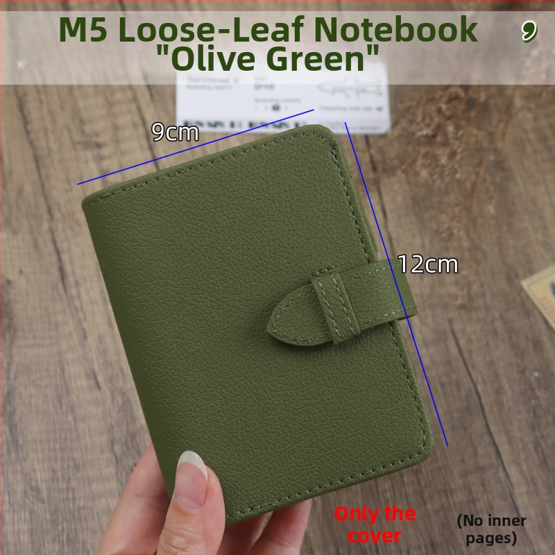 Caiet cu husă din piele sintetică, foi detașabile, hârtie din masă de lemn, design creativ