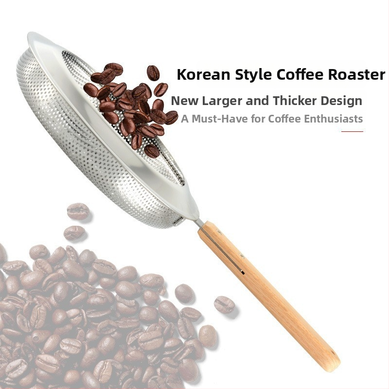 Prăjitor de cafea manual cu filtru din plasă din oțel inoxidabil – stil modern minimalist, pentru cafenea, personalizabil, mărci private licențiate