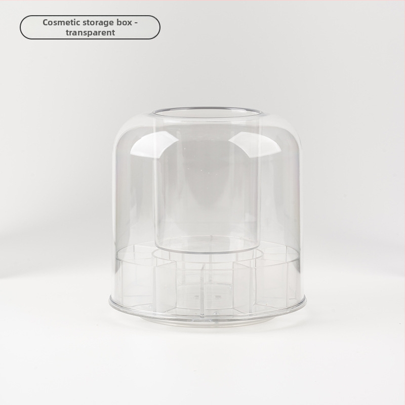 Organizator din acril pentru pensule de machiaj cu capac, pentru birou, model 6390