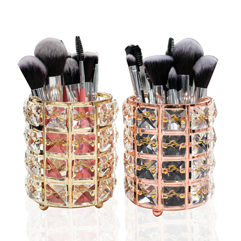 Suport pentru pensule de machiaj — organizator cosmetic, aliaj metalic, model C124, design deschis