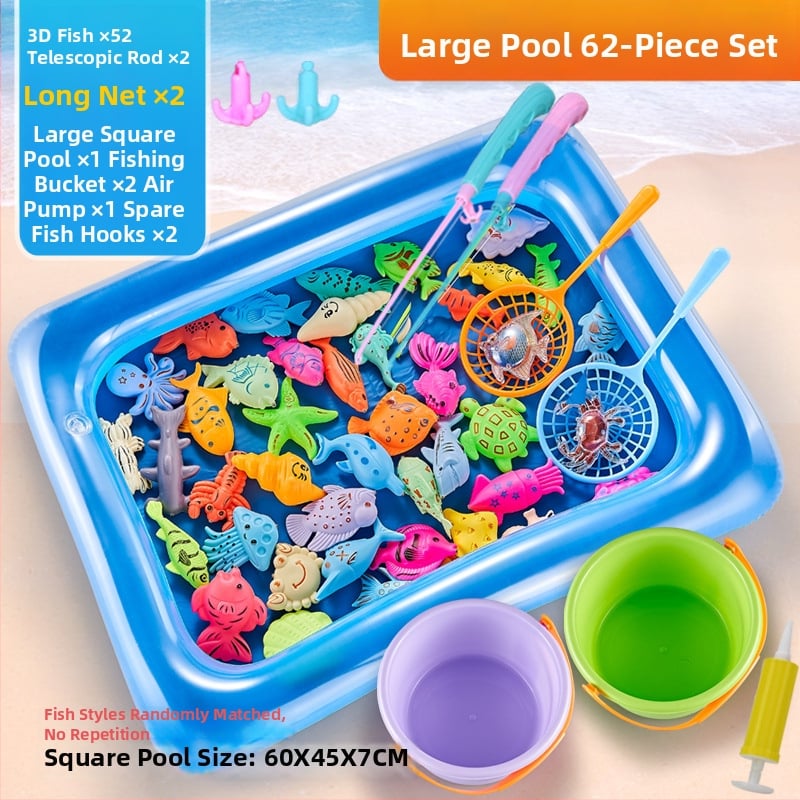 Set de pescuit cu inducție magnetică, educațional pentru 4–6 ani, îmbunătățește coordonarea mână-occhi și interacțiunea părinte-copil — Double Shell