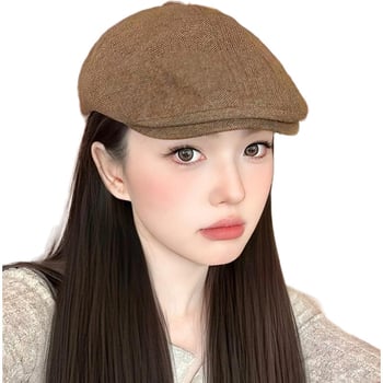 Păr perucă cu șapcă integrată, stil etnic, păr lung (drept sau ondulat), extensie de păr detașabilă, fibre de mătase