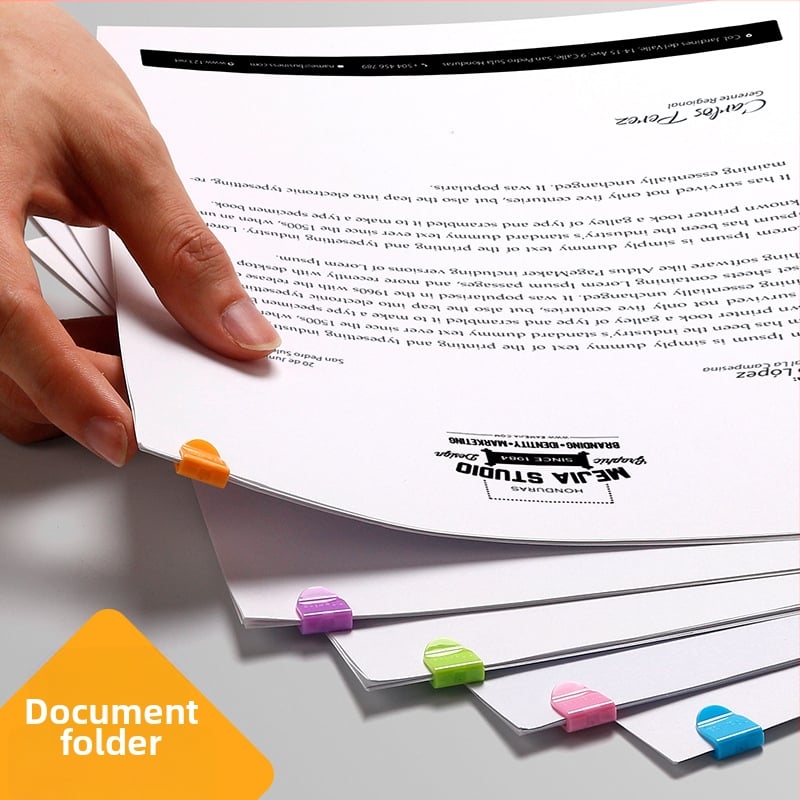 Clip plastic mare, multifuncțional pentru documente, foi, teste, semne de carte și fotografii