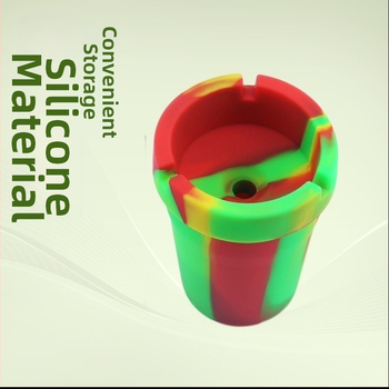 Scrumieră auto din silicon, portabilă, rezistentă la foc, cu spațiu de depozitare