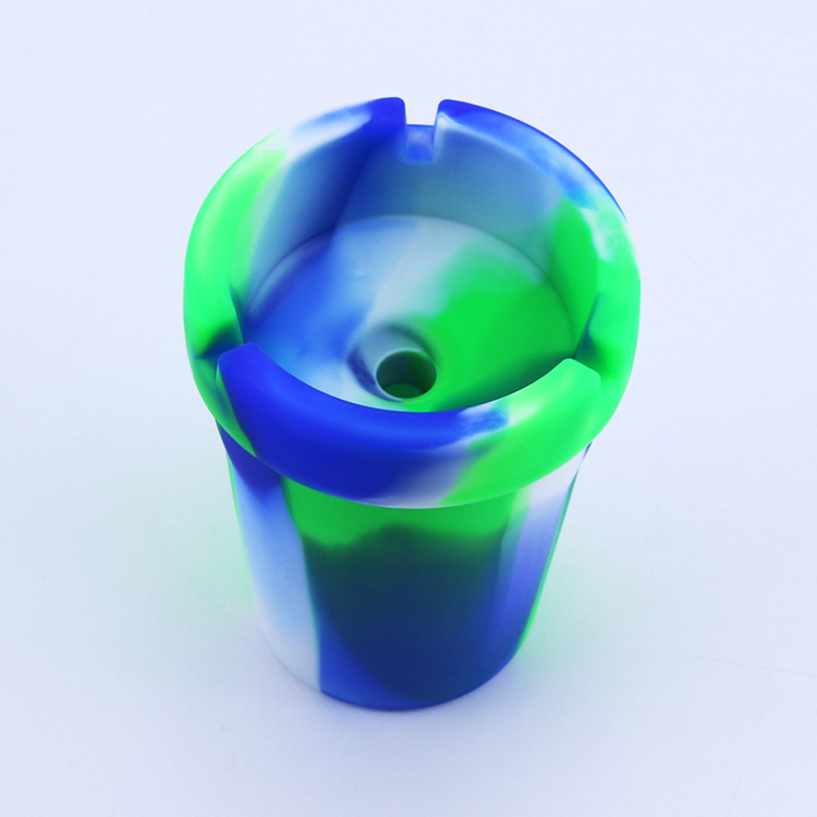 Scrumieră auto din silicon, portabilă, rezistentă la foc, cu spațiu de depozitare