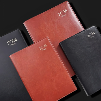 Caiet cu legare cusută; hârtie Dowling, 80 g/m2; 200–300 pagini; stil japonez/coreean; planificator calendar 2026 pentru gestionarea timpului