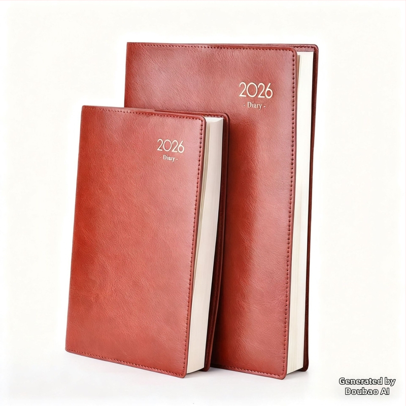 Caiet cu legare cusută; hârtie Dowling, 80 g/m2; 200–300 pagini; stil japonez/coreean; planificator calendar 2026 pentru gestionarea timpului