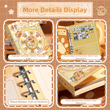 Agenda de colegi cu animale desenate — hârtie originală din pulpă, legare cu foi detașabile, imprimare logo disponibilă, cadou potrivit