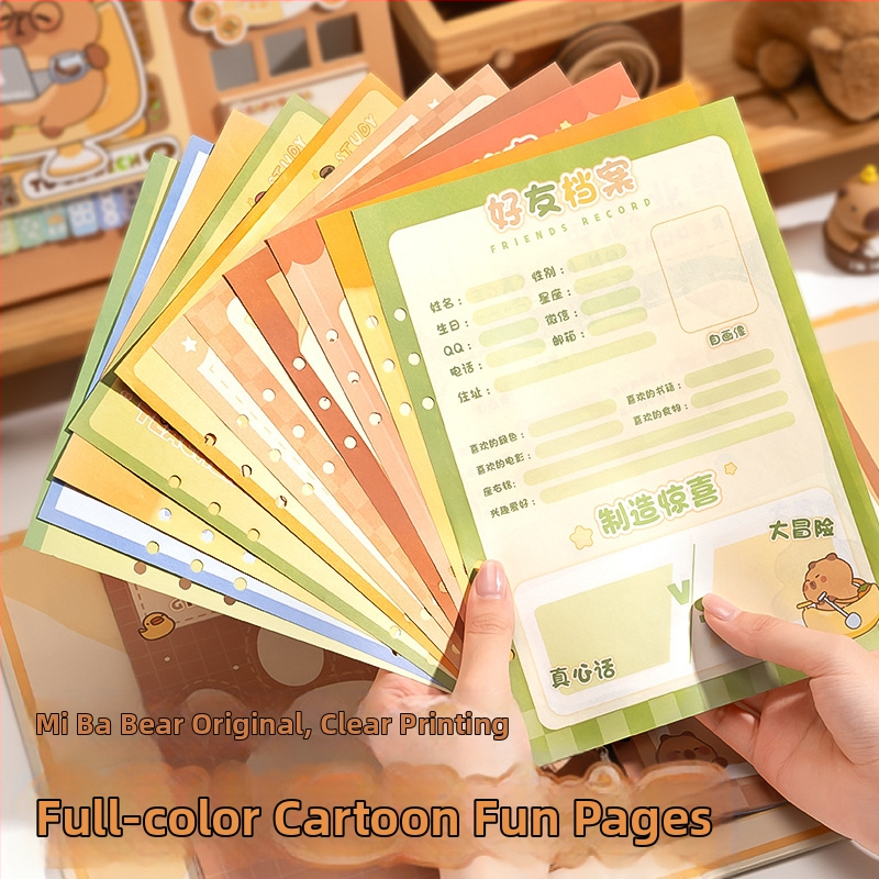 Agenda de colegi cu animale desenate — hârtie originală din pulpă, legare cu foi detașabile, imprimare logo disponibilă, cadou potrivit