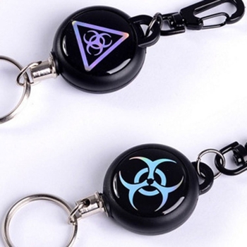 Pandantiv retractabil pentru chei, anti-furt, plastic, personalizare disponibilă, imprimare logo posibil, cadou potrivit pentru ceremonia de deschidere