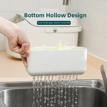 Coș de drenaj suspendat pentru chiuvetă — PP, fără montaj, montare pe perete, design dreptunghiular, raft de depozitare multifuncțional