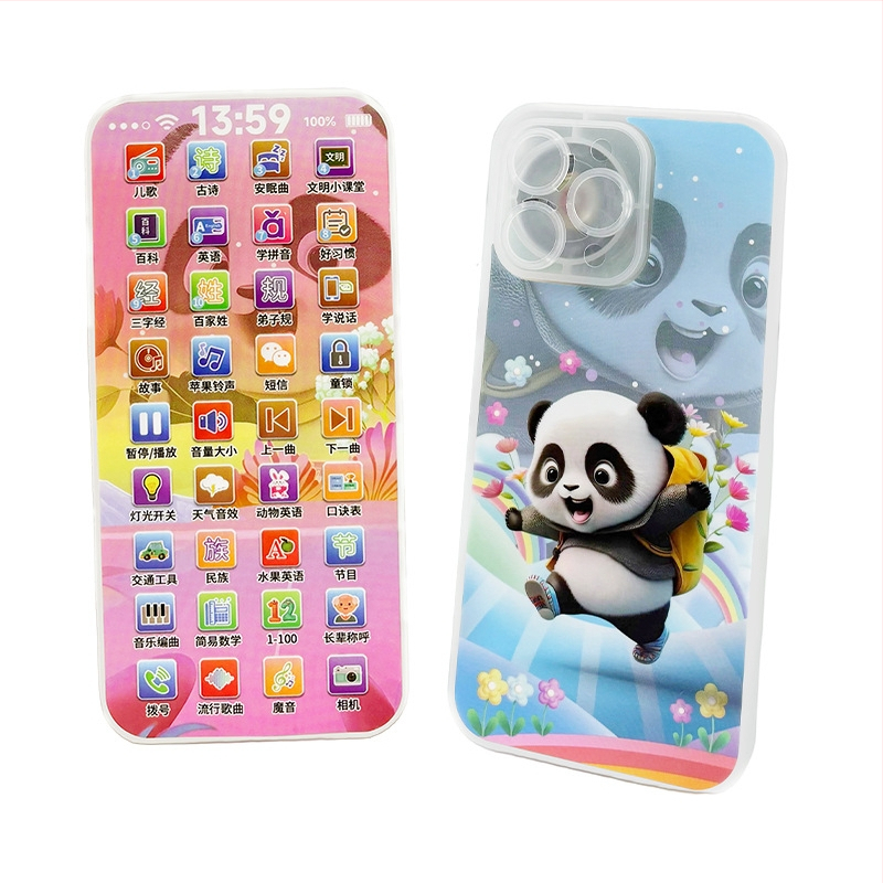 Jucărie educativă interactivă pentru bebeluși cu ecran tactil, bilingvă, USB încărcare, muzică și redare vocală, povestire interactivă pentru copii 0–3 ani.