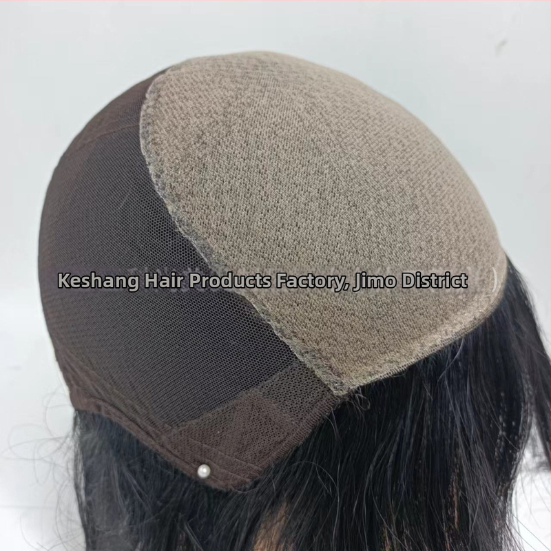 Perucă masculină cu cap Nine-Point – păr uman, complet lucrată manual, acoperire pentru căderea părului, fără vopsire sau îndreptare