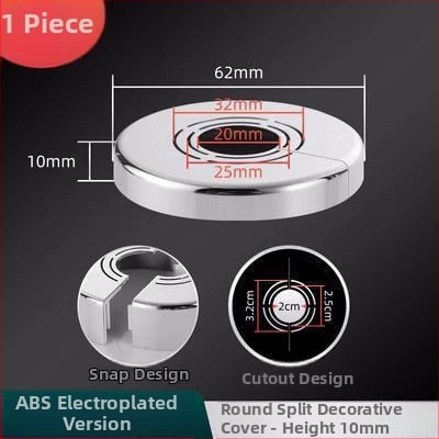 Capac decorativ pentru robinet unghiular de duș — Material ABS, Stil Lux ușor, Personalizabil, Compatibil cu etichetă privată