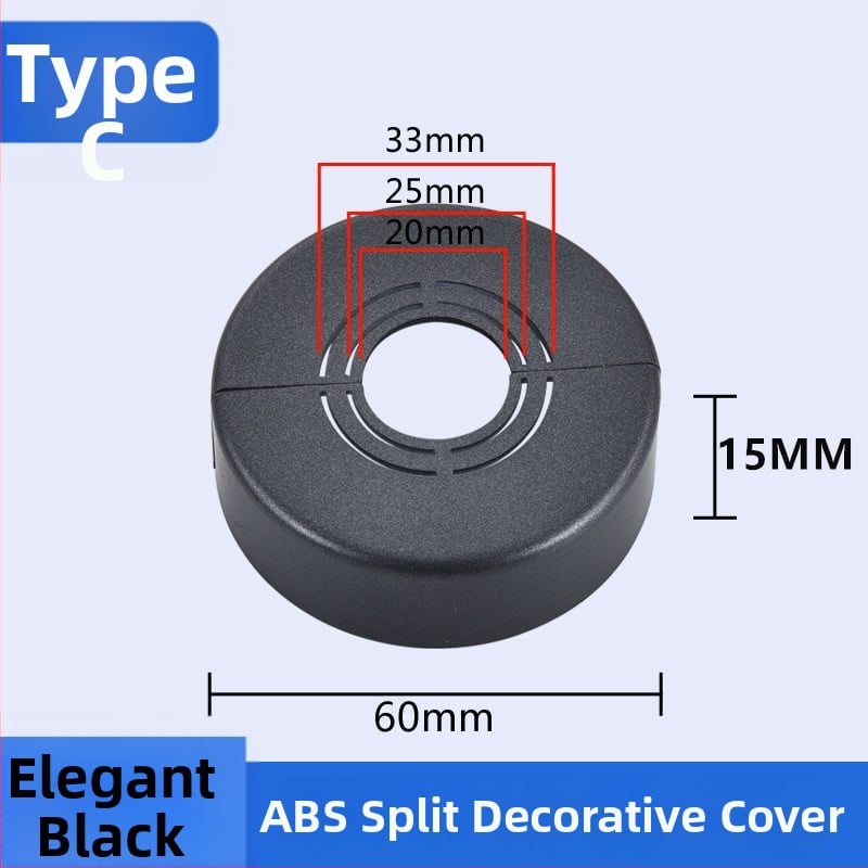 Capac decorativ pentru robinet unghiular de duș — Material ABS, Stil Lux ușor, Personalizabil, Compatibil cu etichetă privată