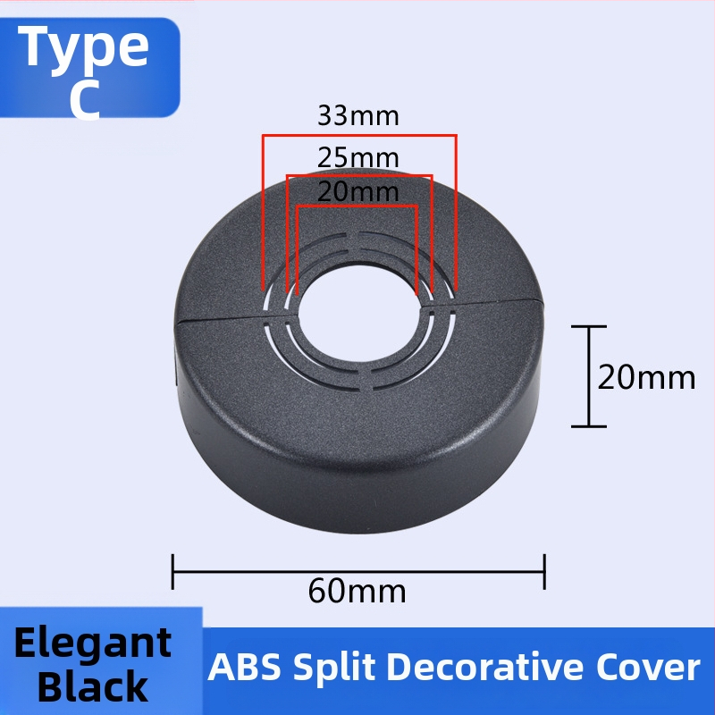 Capac decorativ pentru robinet unghiular de duș — Material ABS, Stil Lux ușor, Personalizabil, Compatibil cu etichetă privată