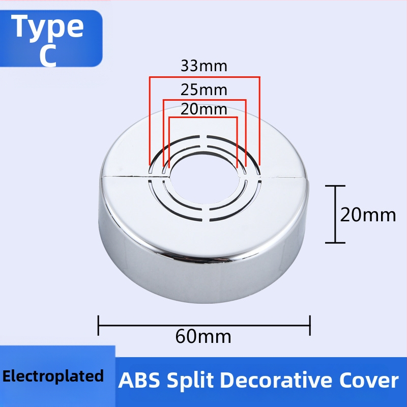 Capac decorativ pentru robinet unghiular de duș — Material ABS, Stil Lux ușor, Personalizabil, Compatibil cu etichetă privată