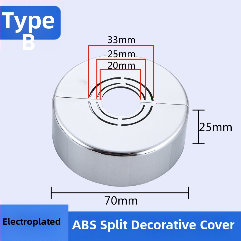 Capac decorativ pentru robinet unghiular de duș — Material ABS, Stil Lux ușor, Personalizabil, Compatibil cu etichetă privată