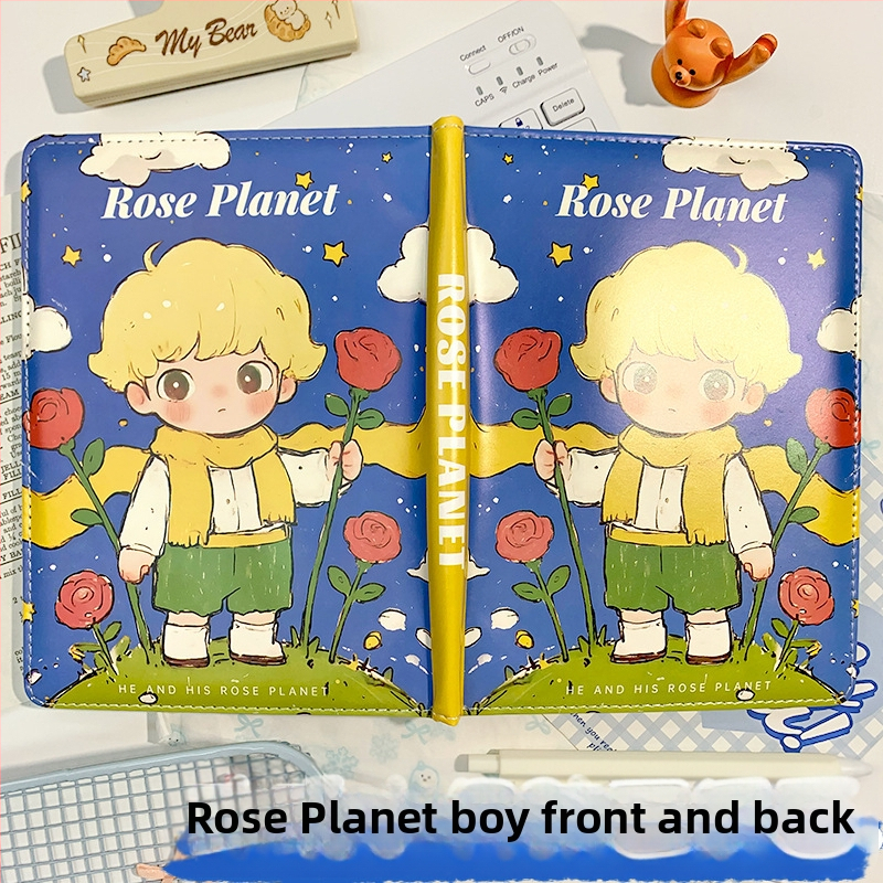 Caiet cu copertă PU, legare cu adeziv, 100–200 pagini, hârtie din pulpă de lemn, stil desen animat drăguț