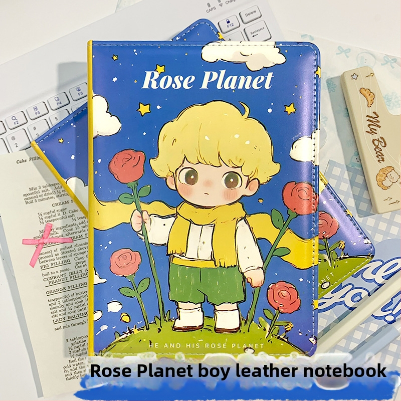 Caiet cu copertă PU, legare cu adeziv, 100–200 pagini, hârtie din pulpă de lemn, stil desen animat drăguț