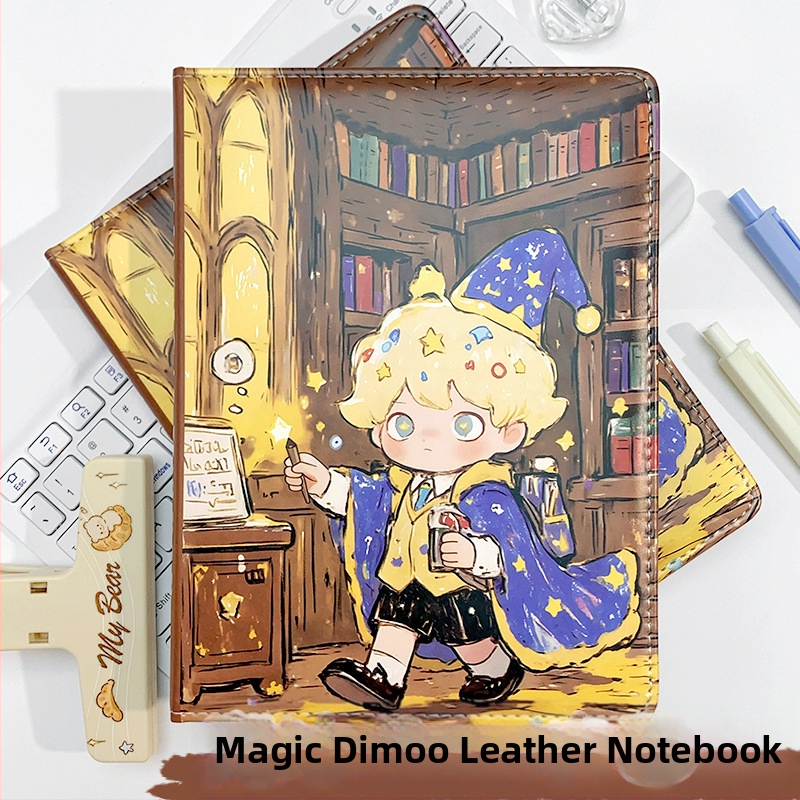 Caiet cu copertă PU, legare cu adeziv, 100–200 pagini, hârtie din pulpă de lemn, stil desen animat drăguț