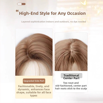 Perucă pentru femei, completă — stil natural lung drept; fibre rezistente la temperaturi înalte; mecanism de fabricație; crește volumul părului