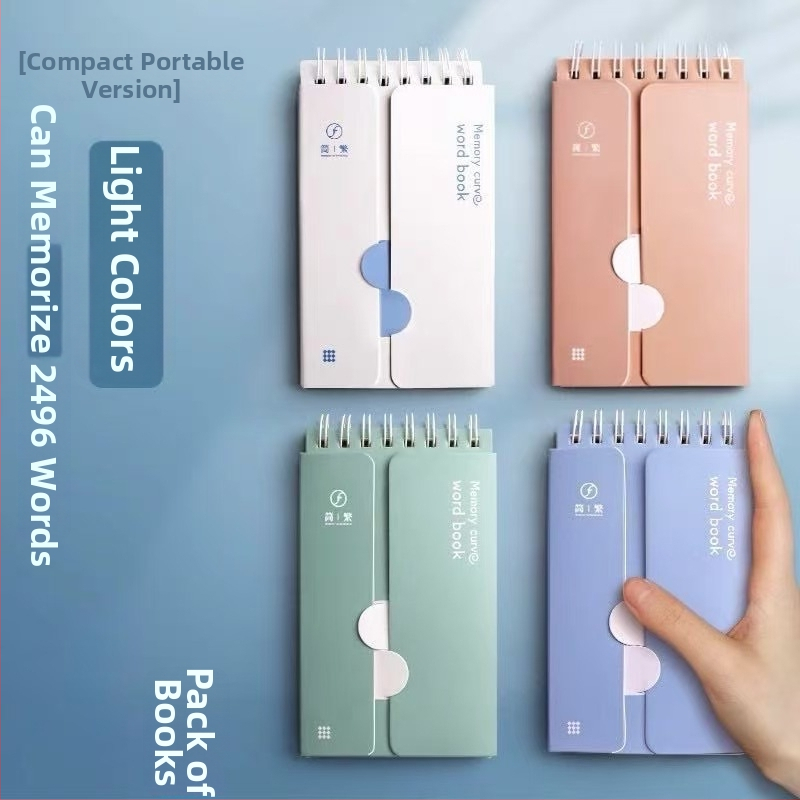 Caiet de vocabular pentru memorarea cuvintelor în engleză, cu legătură în spirală, copertă din hârtie, hârtie 80 g/m², 1–50 pagini