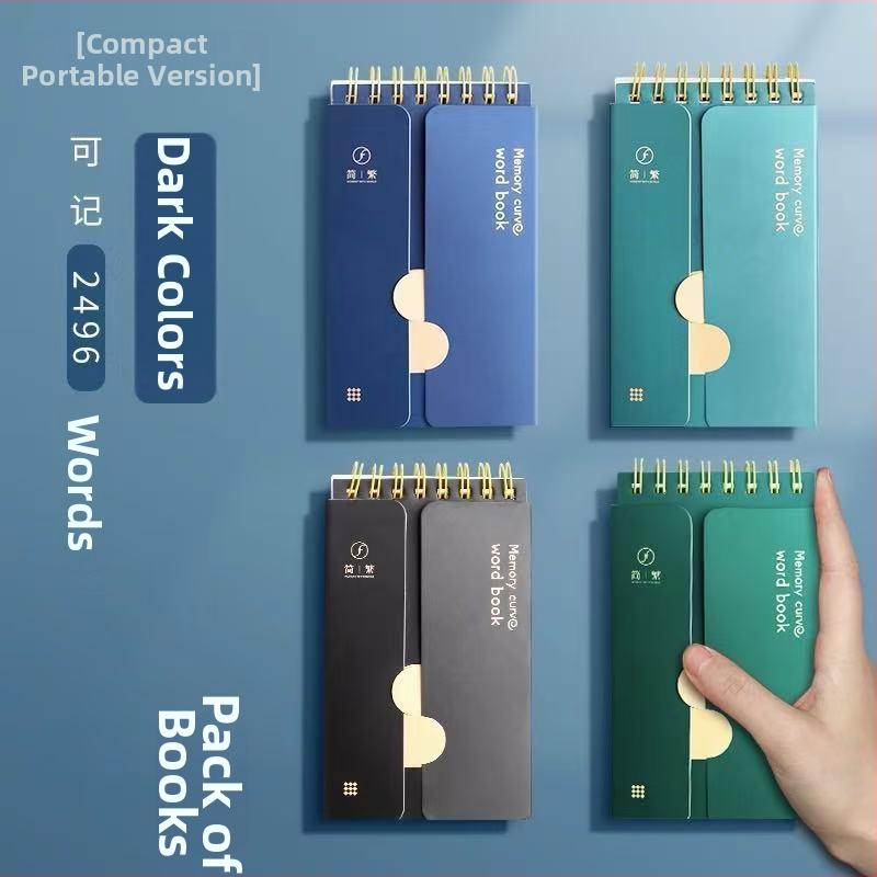 Caiet de vocabular pentru memorarea cuvintelor în engleză, cu legătură în spirală, copertă din hârtie, hârtie 80 g/m², 1–50 pagini