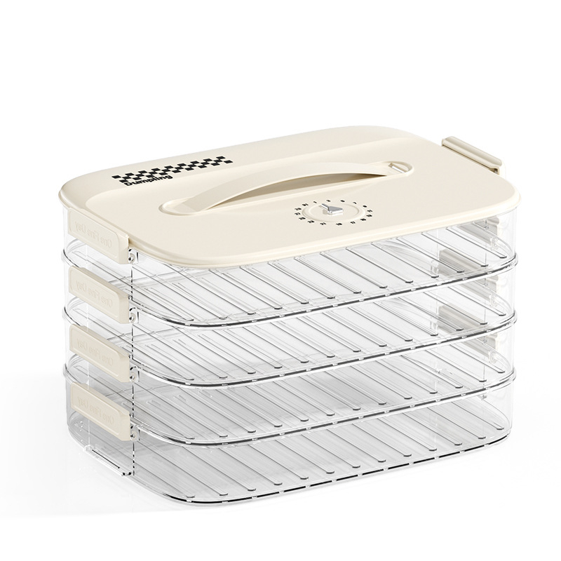Cutie de depozitare pentru găluște și wonton, din plastic alimentar, sigilată, portabilă