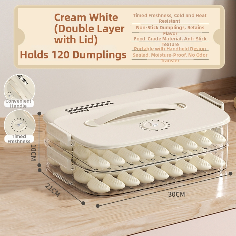 Cutie de depozitare pentru găluște și wonton, din plastic alimentar, sigilată, portabilă