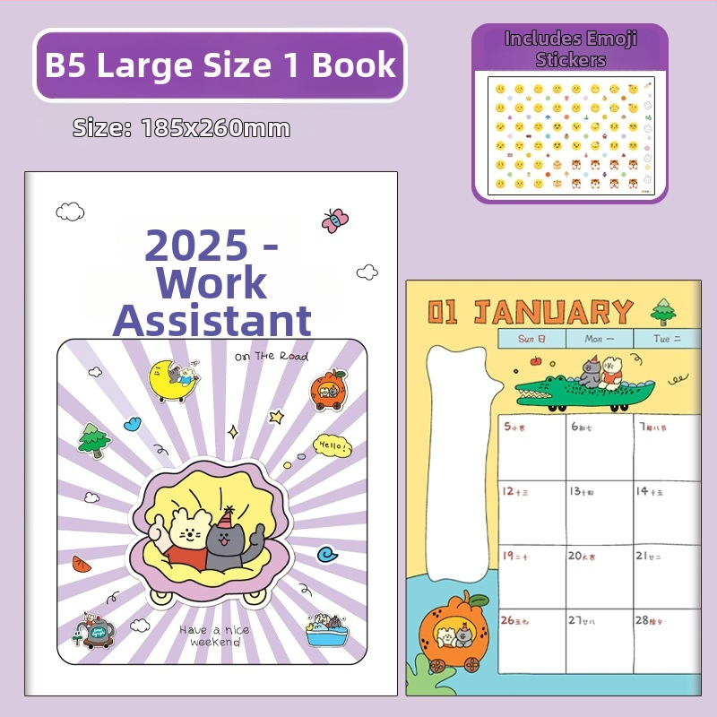 Notepad Paper Tiger — hârtie 70 gsm, copertă din hârtie, 50 pagini, stil japonez-coreean drăguț, planner săptămânal pentru elevi