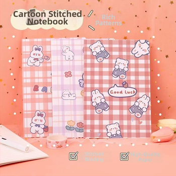 Caiet cu legătură Car Line, hârtie 80 g/m², 30 pagini, stil japonez-coreean drăguț, copertă din hârtie