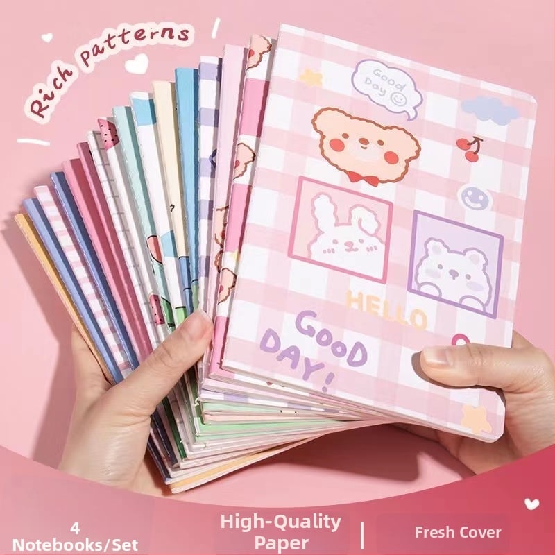 Caiet cu legătură Car Line, hârtie 80 g/m², 30 pagini, stil japonez-coreean drăguț, copertă din hârtie