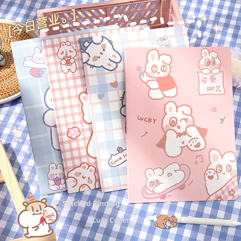 Caiet cu legătură Car Line, hârtie 80 g/m², 30 pagini, stil japonez-coreean drăguț, copertă din hârtie