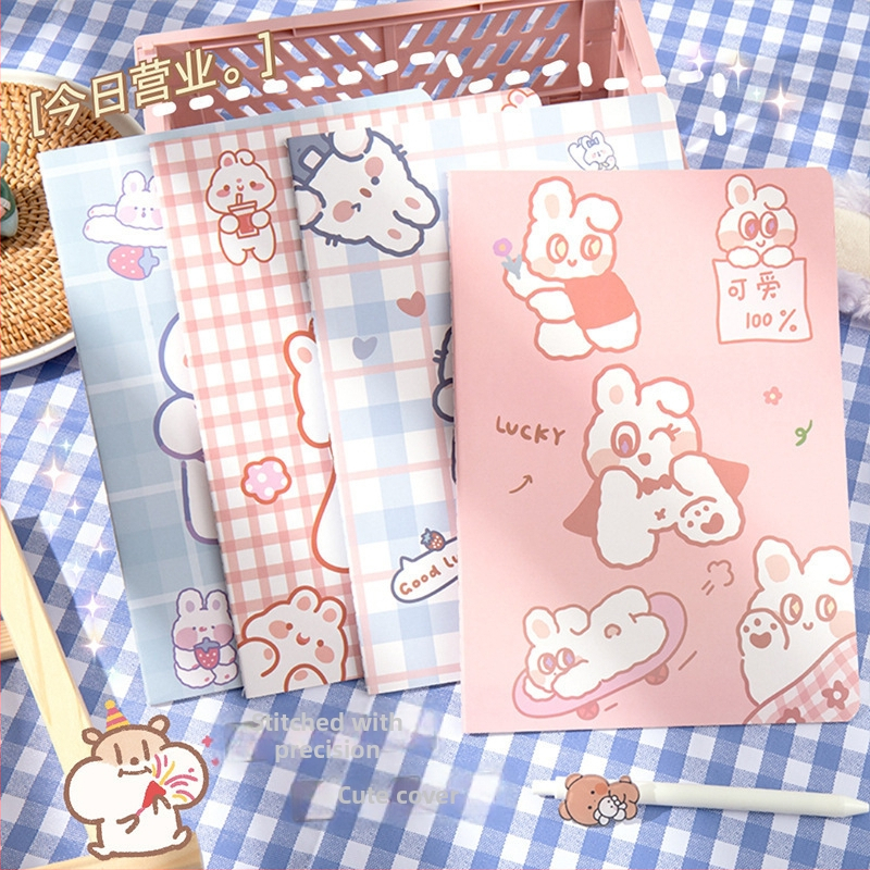 Caiet cu legătură Car Line, hârtie 80 g/m², 30 pagini, stil japonez-coreean drăguț, copertă din hârtie